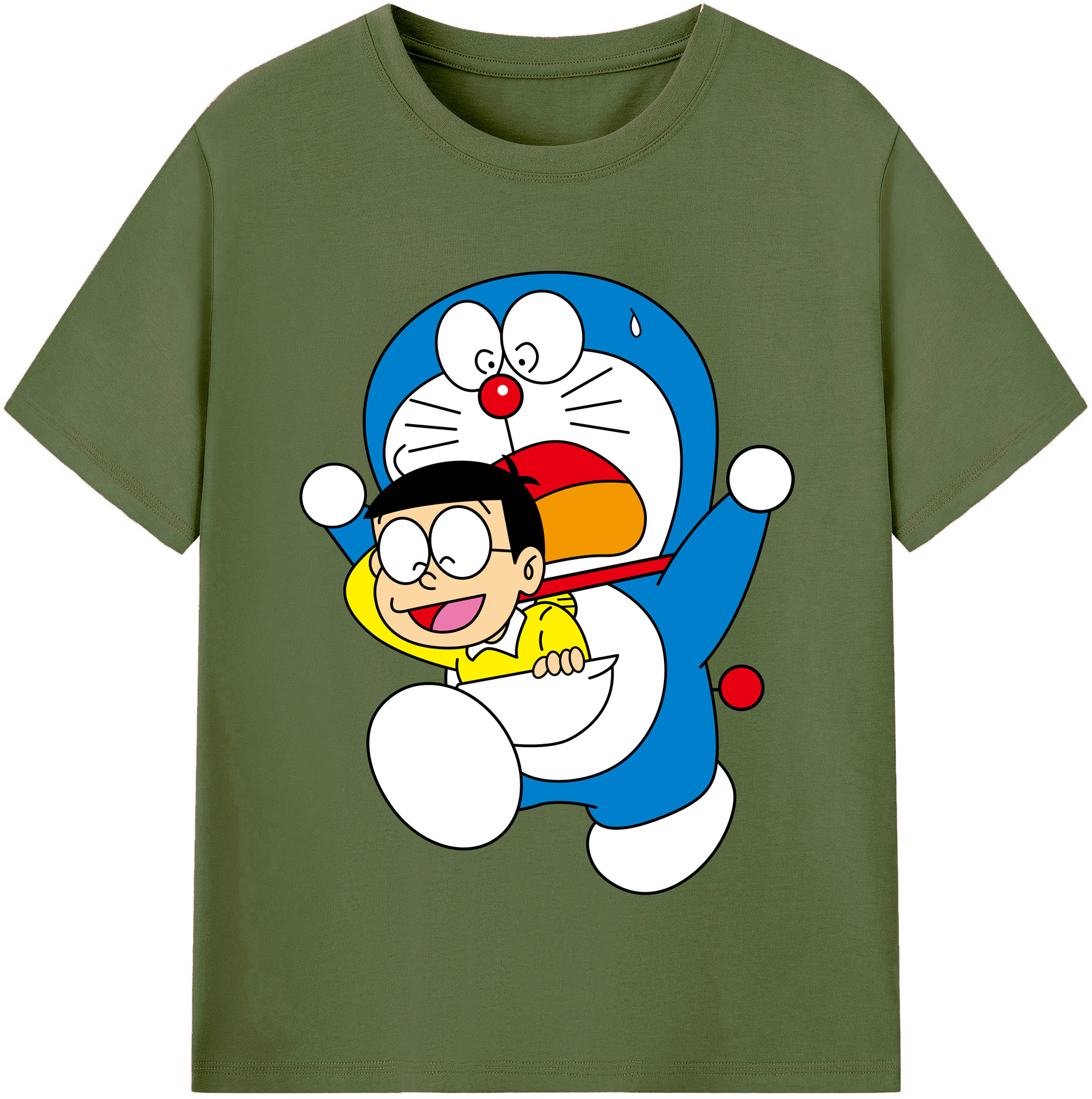 （画像用） ドラえもん Doraemon 綿100％半袖Tシャツ（フロントプリント）